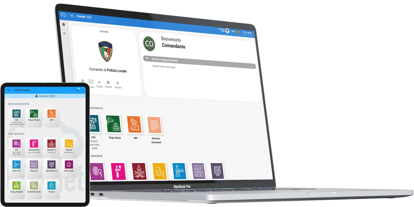 Interfacce web e mobile ConNet per la Polizia locale